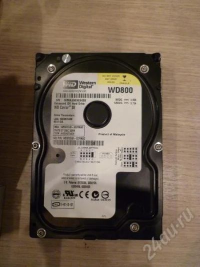 Лот: 206597. Фото: 1. Винт 80 гб WD. Жёсткие диски (HDD)