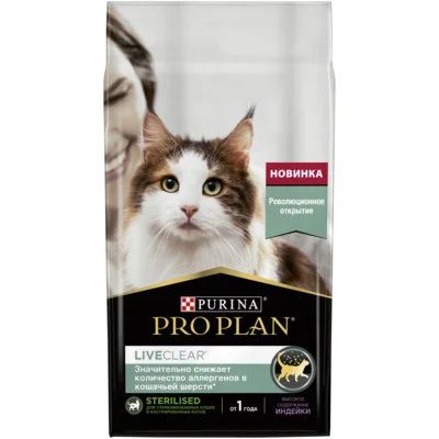 Лот: 16342254. Фото: 1. Pro Plan(Проплан) LIVECLEAR Индейка... Корма
