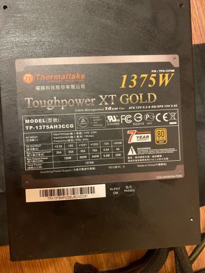 Лот: 19518178. Фото: 1. Блок питания thermaltake toughpower... Корпуса, блоки питания