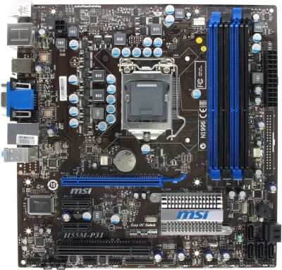 Лот: 15893723. Фото: 1. Хорошая плата под LGA 1156: MSI... Материнские платы