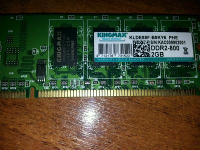 Лот: 8619624. Фото: 1. Kingmax DDR2-800 2Gb KLDE88F-B8KY6. Оперативная память