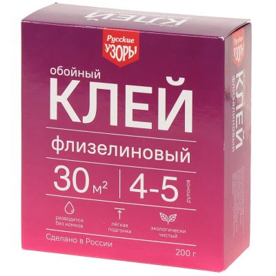 Лот: 24087714. Фото: 1. Клей для флизелиновых обоев, Русские... Клеи, герметики, пена монтажная, клейкие ленты