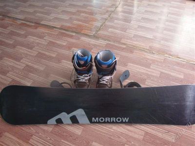 Лот: 2380273. Фото: 1. snowboard morrow + крепления morrow... Комплект в сборе