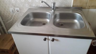 Лот: 9785987. Фото: 1. Мойка двойная нержавейка толстая... Кухонные гарнитуры