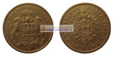 Лот: 19267832. Фото: 1. (GOLD) Германская империя Гамбург... Германия и Австрия