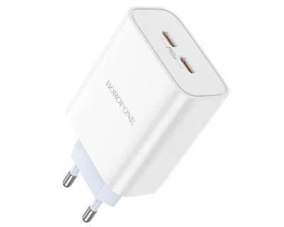 Лот: 20884721. Фото: 1. СЗУ-2USB-C Borofone BA73A, PD... Зарядные устройства, блоки питания, адаптеры сетевые для смартфонов