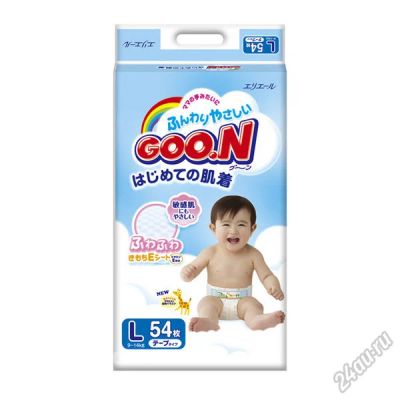 Лот: 5751168. Фото: 1. Японские подгузники Goo.N размер... Детская гигиена