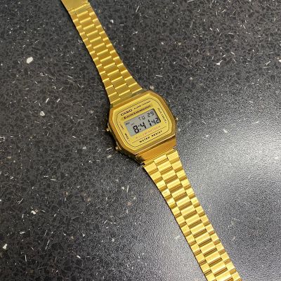 Лот: 15714646. Фото: 1. Часы Casio Alarm Chrono Gold... Ремешки, браслеты