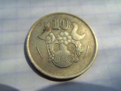 Лот: 9934851. Фото: 1. Кипр 10 центов 1991. Европа