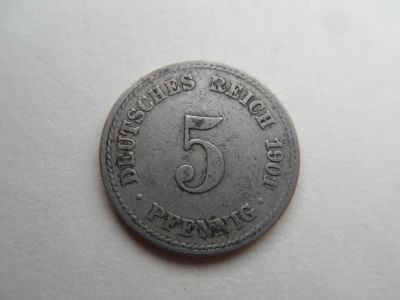 Лот: 10417881. Фото: 1. Германия 5 пфеннигов 1901 (А). Германия и Австрия