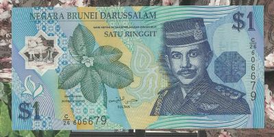 Лот: 16397287. Фото: 1. Бруней 1 ринггит 1996 - Полимер. Азия
