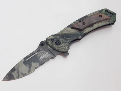 Лот: 9485809. Фото: 1. Нож складной Target Camo от Ground... Ножи, топоры