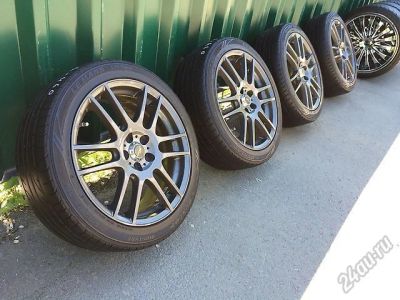Лот: 5742608. Фото: 1. колеса A-tech 5*100 R17 + Dunlop... Шины на дисках