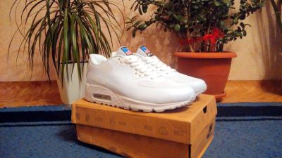 Лот: 5142202. Фото: 1. Nike Air Max 90 U.S.A. Белоснежные... Кеды, кроссовки, слипоны