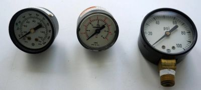 Лот: 7579316. Фото: 1. Манометры (3шт) б/у одним лотом... Редукторы, вентили, манометры