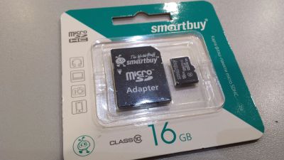 Лот: 11599354. Фото: 1. Карта памяти 16 Gb MicroSD HC... Карты памяти