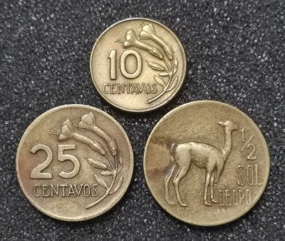Лот: 23242822. Фото: 1. Лот монет Перу 1968 - 1972 гг... Америка