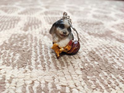 Лот: 14920831. Фото: 1. Брелок собачка черная. Брелоки для ключей