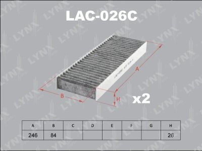 Лот: 13356825. Фото: 1. Lynx LAC-026C Салонный фильтр. Расходные материалы