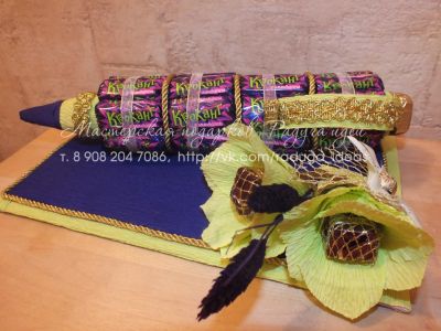 Лот: 4511959. Фото: 1. Подарок учителю)) Ручка ко Дню... Букеты из конфет, игрушек