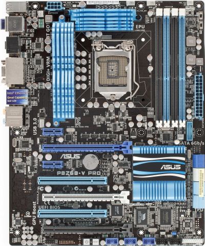 Лот: 15019908. Фото: 1. Топовая плата под 1155: Asus P8Z68-V... Материнские платы