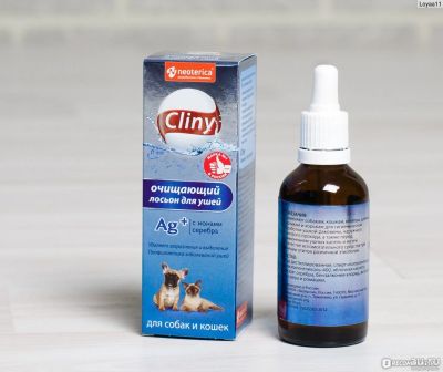 Лот: 13079072. Фото: 1. Лосьон очищающий для ушей "Cliny... Косметика для животных