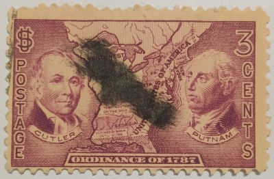 Лот: 25787635. Фото: 1. Марки_США, 3 цента 1937 г., 150-я... Марки
