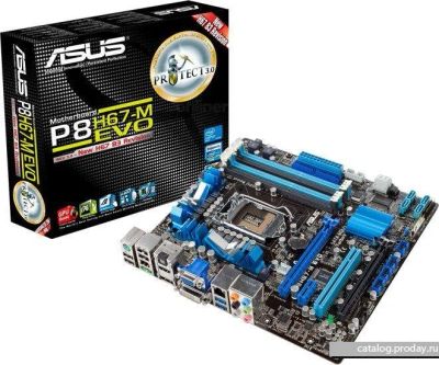 Лот: 12093762. Фото: 1. Asus h67m evo Полный комплект... Материнские платы