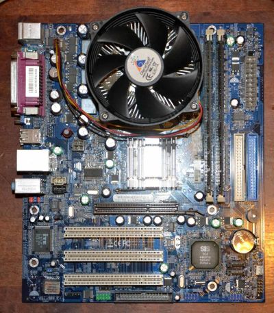 Лот: 5896125. Фото: 1. МП+ЦП+ОЗУ+Кулер Intel Celeron... Материнские платы