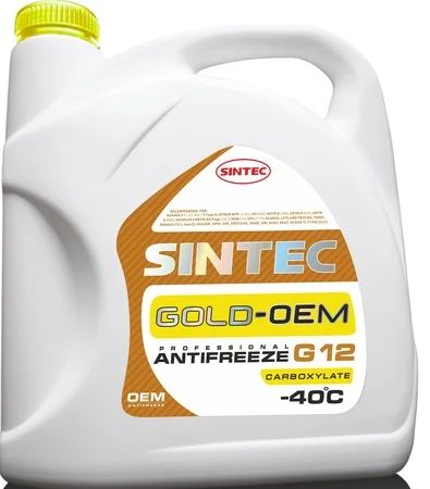 Лот: 18584622. Фото: 1. Sintec antifreeze-40 gold g12... Масла, жидкости