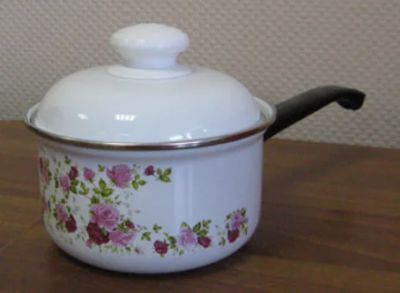 Лот: 17357935. Фото: 1. Кастрюля эмалированная 1,0л, Лысьва... Кастрюли