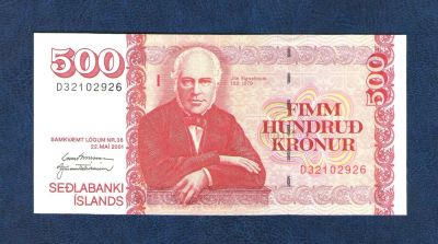 Лот: 10814859. Фото: 1. 500 крон 2001 года. Исландия... Европа