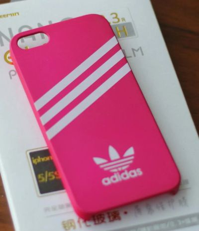 Лот: 5244678. Фото: 1. Чехол-бампер iPhone 5/5S (Adidas... Чехлы, бамперы