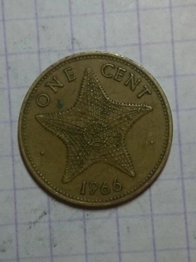 Лот: 10354714. Фото: 1. 1 цент Багамские острова. Америка