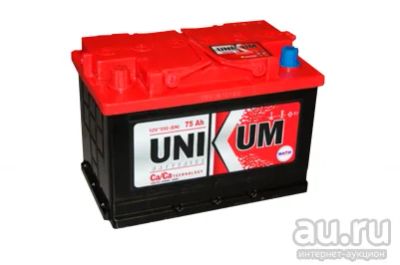 Лот: 13288633. Фото: 1. Аккумулятор UNIKUM 75 А/Ч, Прямая... Аккумуляторы