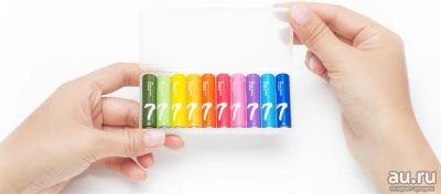 Лот: 15303165. Фото: 1. Батарейки Xiaomi Rainbow AA NQD40001RT... Батарейки, аккумуляторы, элементы питания