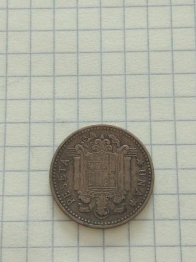 Лот: 9636302. Фото: 1. Монета Испания 1 песета, 1957. Европа