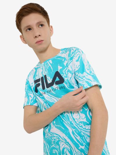 Лот: 25133400. Фото: 1. Футболка для мальчиков FILA, Голубой. Другое (спортивная одежда)