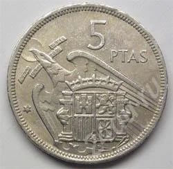 Лот: 202651. Фото: 1. Испания. 5 песет 1957г. (1-2). Европа