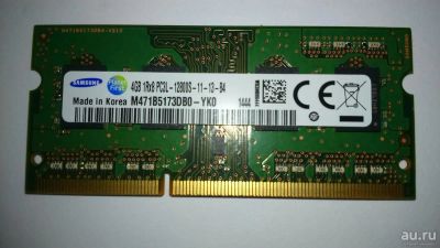 Лот: 9197475. Фото: 1. Samsung DDR3L 1600 SO-DIMM 4gb. Оперативная память
