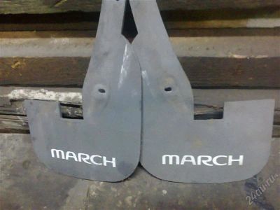 Лот: 1581125. Фото: 1. 2 задних брызговика nissan march. Кузов