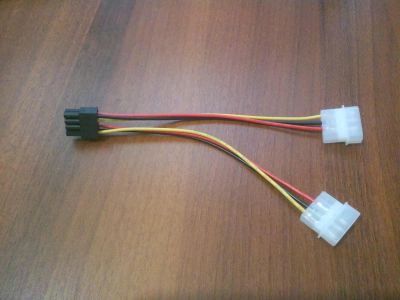 Лот: 4398120. Фото: 1. Переходник питания 8-pin с 2-х... Шлейфы, кабели, переходники