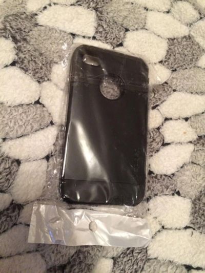 Лот: 6433579. Фото: 1. Чехол на iPhone 4 чёрный. Чехлы, бамперы