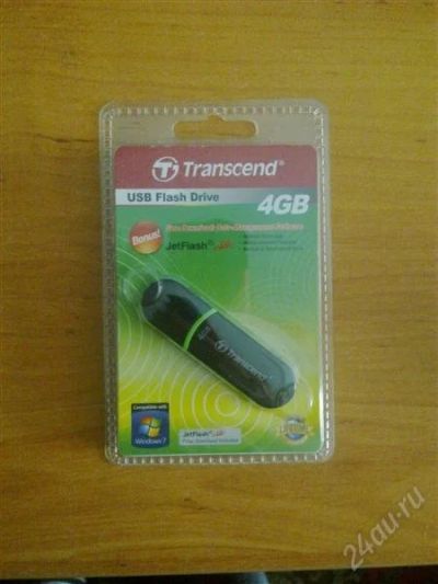 Лот: 799680. Фото: 1. Флешка Transcend на 4 gb новая... USB-флеш карты