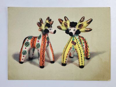 Лот: 23297280. Фото: 1. Мастер Косс-Деньшина Е. И. Олени... Открытки, конверты