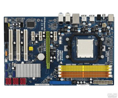 Лот: 14450651. Фото: 1. (4) AsRock K10N78D (Socket AM2... Материнские платы