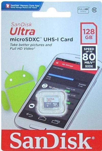 Лот: 16181196. Фото: 1. Карта памяти micro SDXC 128GB... Карты памяти