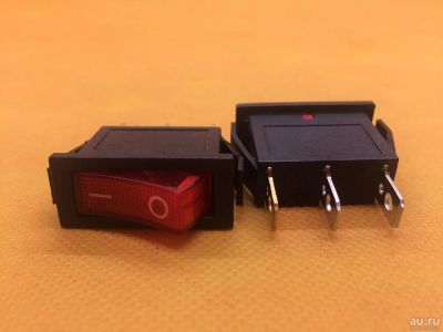 Лот: 14530758. Фото: 1. Кнопка KCD3 16A 250V 3 контакта... Реле, тумблеры, переключатели