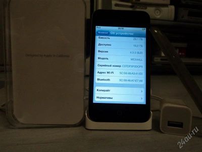 Лот: 1281931. Фото: 1. Apple Ipod Touch 4 - 32GB,комплект... Плееры
