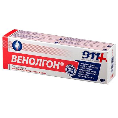 Лот: 23720404. Фото: 1. 911 Венолгон гель для ног 100... Лекарства